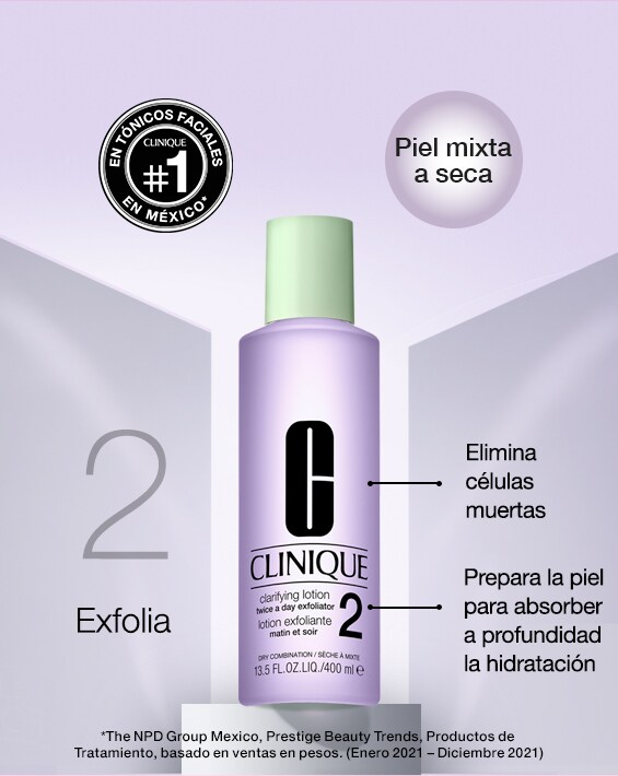 Exfoliante facial Clarifying lotion, elimina células muertas.