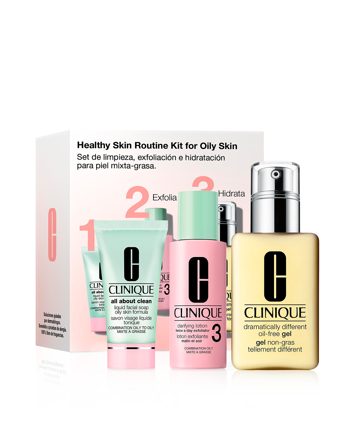Set de Limpieza e Hidratación de 3 Pasos para Piel Mixta a Grasa
