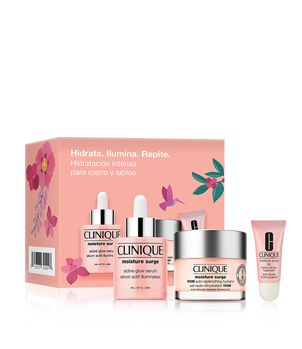 Set de Cuidado de la Piel Mositure Surge Hidrata, Ilumina, Repite
