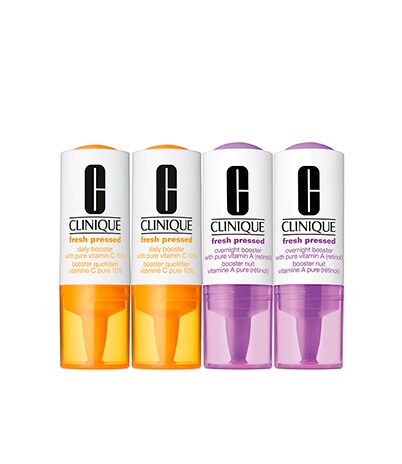 Clinique Fresh Pressed Clinical™ Daily and Overnight Boosters With Pure Vitamins C 10% + A (Retinol) 2 + 2 System