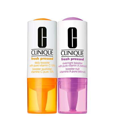 Clinique Fresh Pressed Clinical™ Daily and Overnight Boosters With Pure Vitamins C 10% + A (retinol) 1 + 1 System