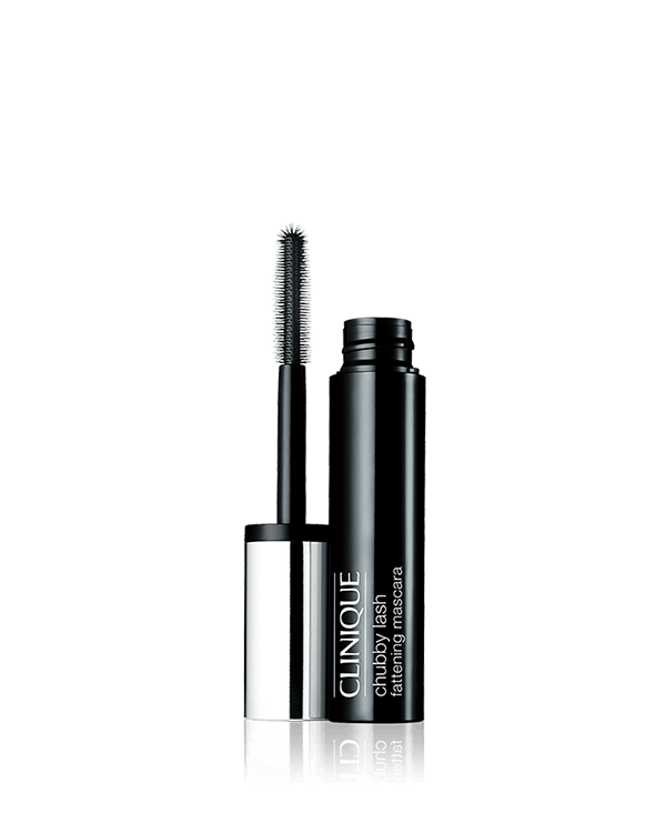 Chubby Lash Fattening Mascara, Su cepillo extra-grande volumiza y transforma tus pestañas sin hacerlas pesadas.