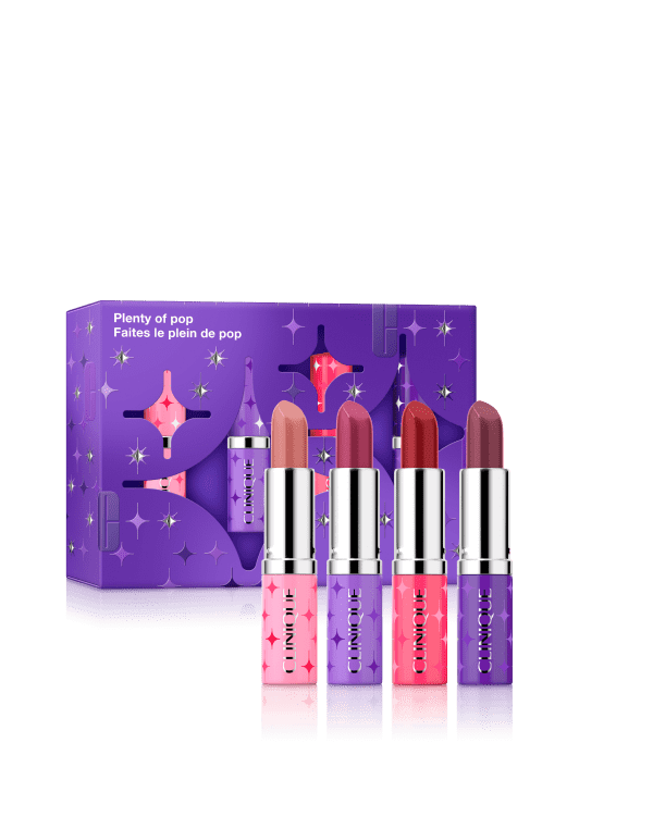 Set de Maquillaje Plenty of Pop, Set versátil con cuatro tonos de labial, ideal para cada ocasión.