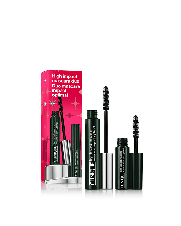 Set de Maquillaje High Impact Mascara Home + Away Set, Dos tamaños de la icónica High Impact Mascara para lograr pestañas con volumen, definición y un acabado audaz donde sea que vayas.&lt;br&gt;
