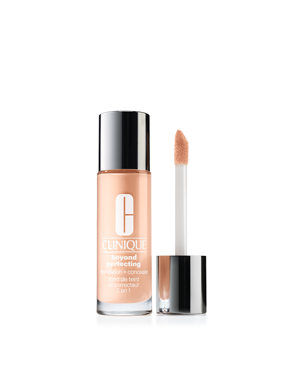 Beyond Perfecting Base de Maquillaje + Corrector, Base de maquillaje y corrector en uno para una apariencia natural, más allá de la perfección, que dura 24 horas.