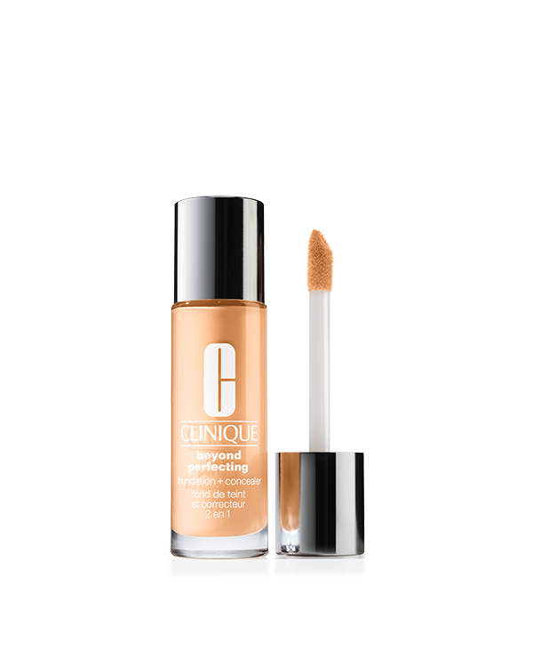 Base de Maquillaje + Corrector Beyond Perfecting, Base de maquillaje y corrector en uno para una apariencia natural, más allá de la perfección, que dura 24 horas.
