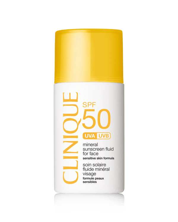 Protector Solar Facial SPF 50 Mineral Sunscreen Fluid, Ultra ligero, protector solar 100% mineral, de textura cómoda, inclusive para pieles sensibles.